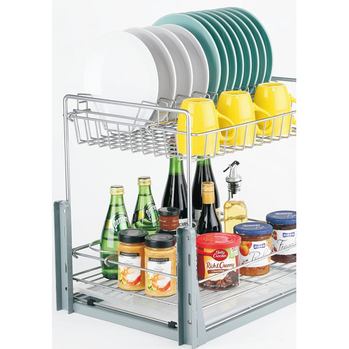 Soft closing multifunctional basket